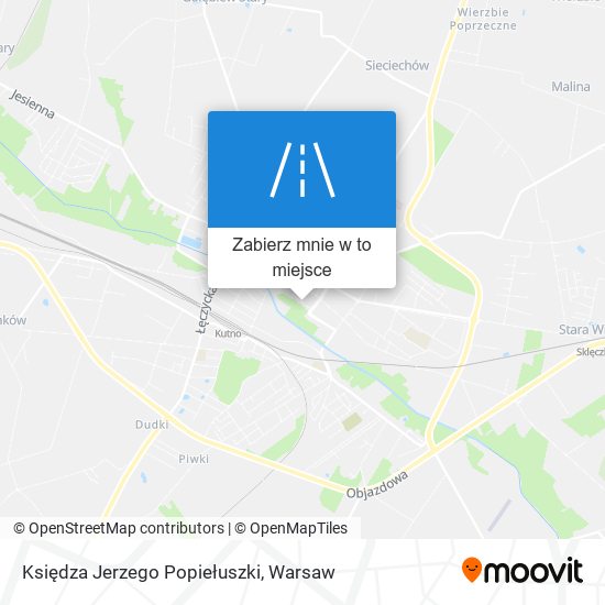 Mapa Księdza Jerzego Popiełuszki