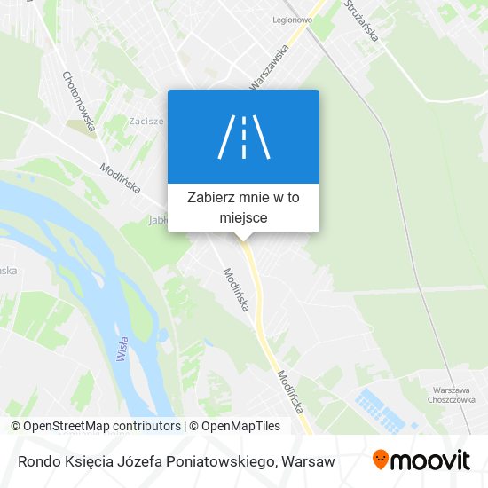 Mapa Rondo Księcia Józefa Poniatowskiego