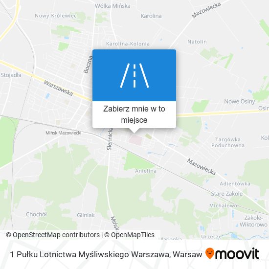 Mapa 1 Pułku Lotnictwa Myśliwskiego Warszawa