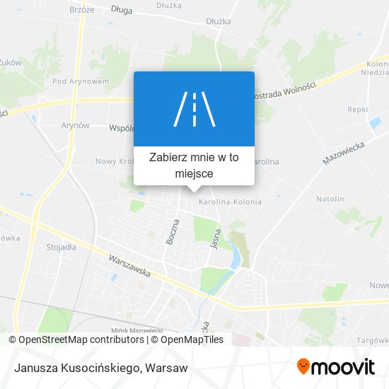 Mapa Janusza Kusocińskiego