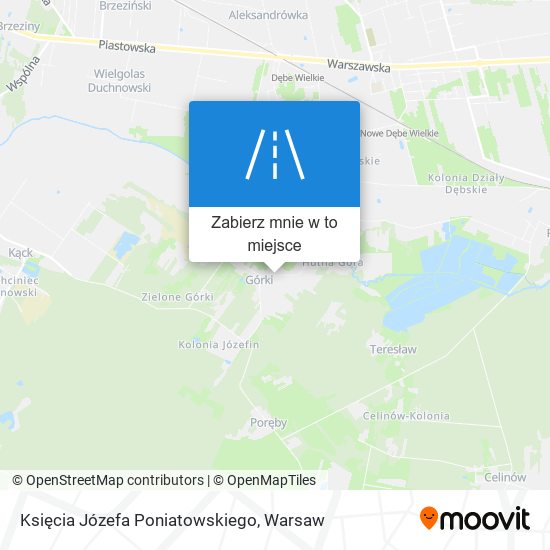 Mapa Księcia Józefa Poniatowskiego