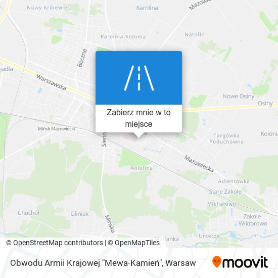 Mapa Obwodu Armii Krajowej "Mewa-Kamień"