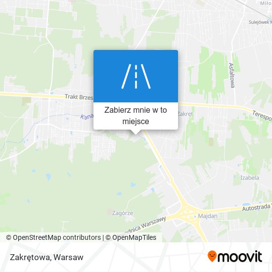 Mapa Zakrętowa