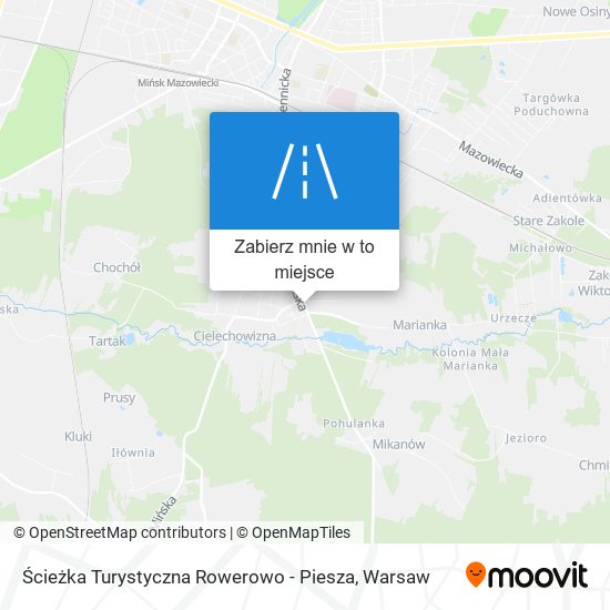 Mapa Ścieżka Turystyczna Rowerowo - Piesza