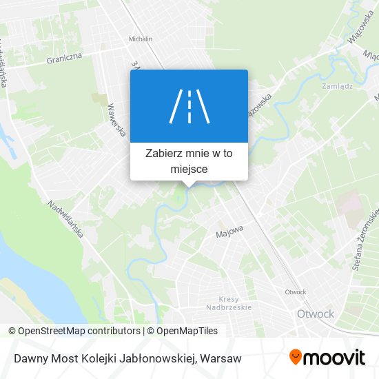 Mapa Dawny Most Kolejki Jabłonowskiej