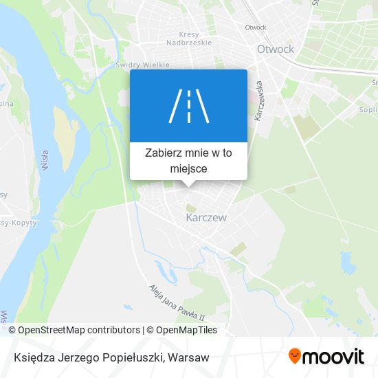 Mapa Księdza Jerzego Popiełuszki