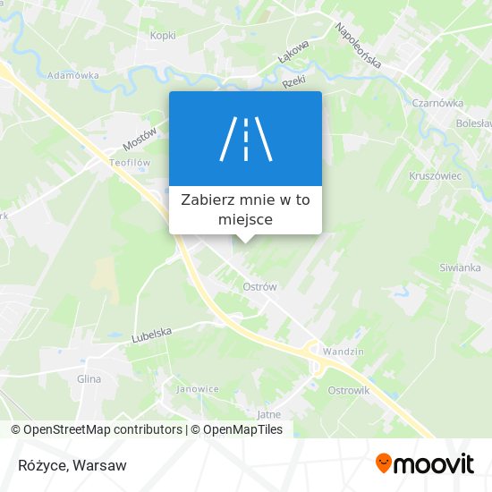 Mapa Różyce