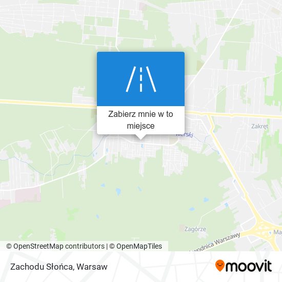 Mapa Zachodu Słońca