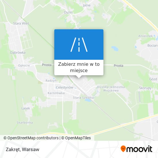 Mapa Zakręt