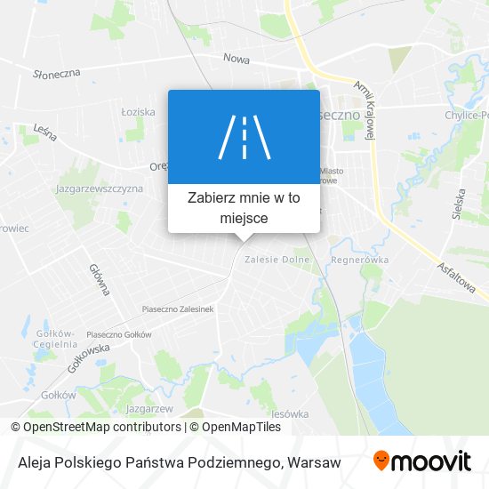 Mapa Aleja Polskiego Państwa Podziemnego