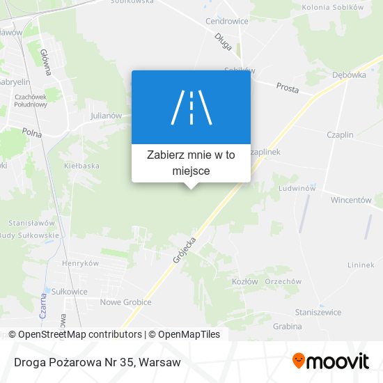 Mapa Droga Pożarowa Nr 35