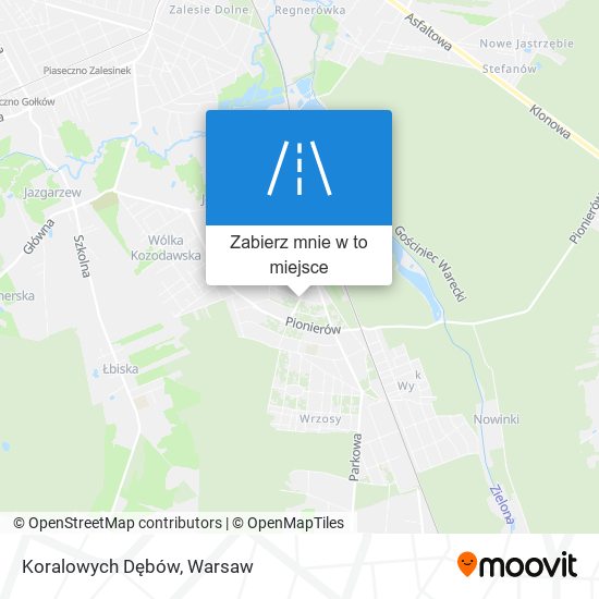 Mapa Koralowych Dębów