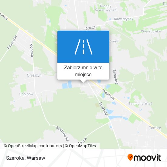 Mapa Szeroka