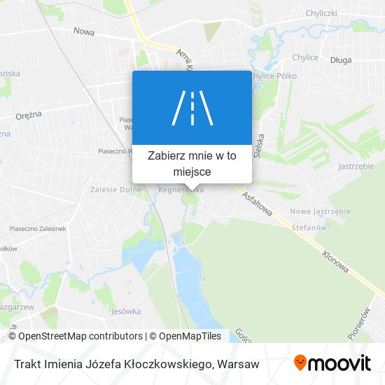 Mapa Trakt Imienia Józefa Kłoczkowskiego