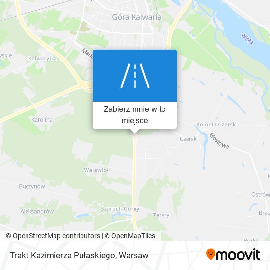 Mapa Trakt Kazimierza Pułaskiego