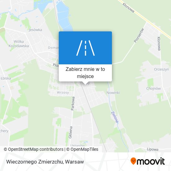 Mapa Wieczornego Zmierzchu