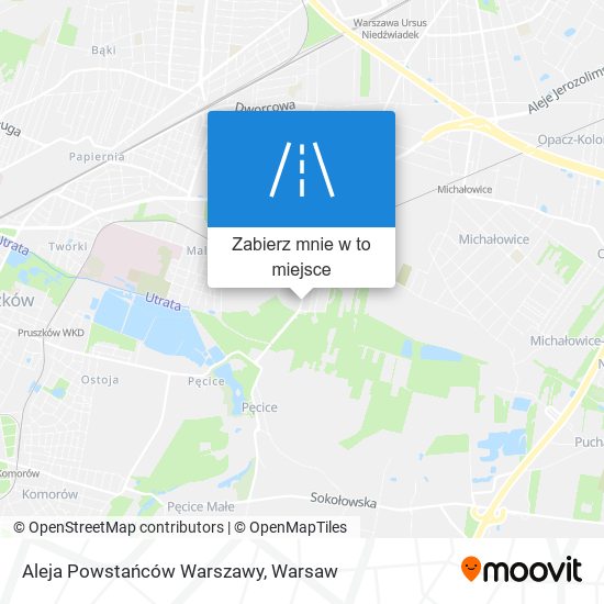 Mapa Aleja Powstańców Warszawy