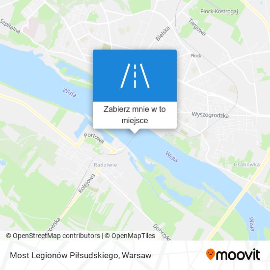 Mapa Most Legionów Piłsudskiego