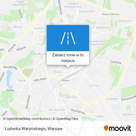 Mapa Ludwika Waryńskiego