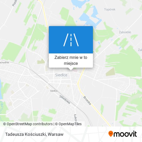 Mapa Tadeusza Kościuszki