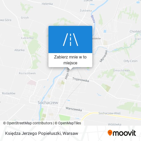 Mapa Księdza Jerzego Popiełuszki