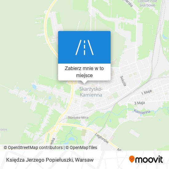 Mapa Księdza Jerzego Popiełuszki