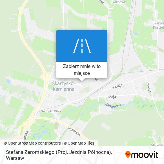 Mapa Stefana Żeromskiego (Proj. Jezdnia Północna)