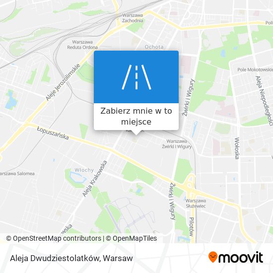 Mapa Aleja Dwudziestolatków