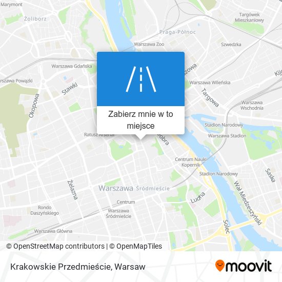 Mapa Krakowskie Przedmieście