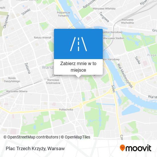 Mapa Plac Trzech Krzyży