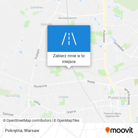 Mapa Pokrętna