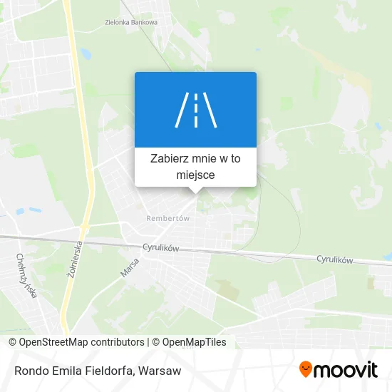 Mapa Rondo Emila Fieldorfa