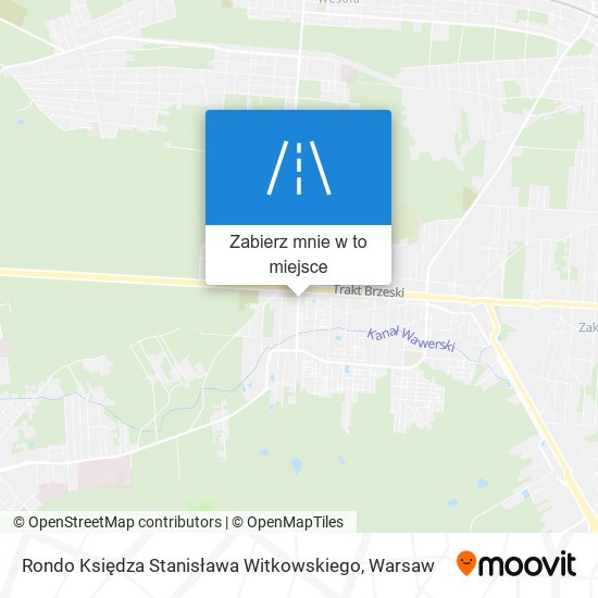 Mapa Rondo Księdza Stanisława Witkowskiego