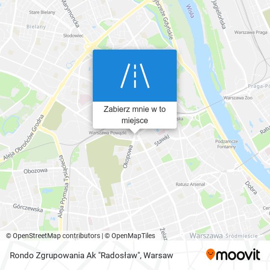 Mapa Rondo Zgrupowania Ak "Radosław"