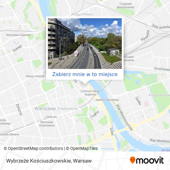 Mapa Wybrzeże Kościuszkowskie