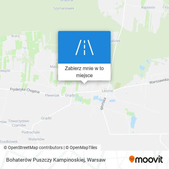 Mapa Bohaterów Puszczy Kampinoskiej