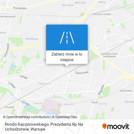 Mapa Rondo Kaczorowskiego, Prezydenta Rp Na Uchodźstwie