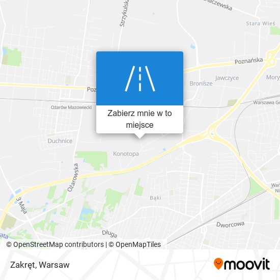 Mapa Zakręt