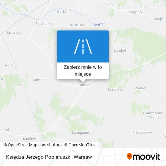 Mapa Księdza Jerzego Popiełuszki