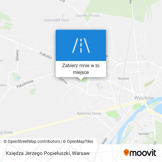 Mapa Księdza Jerzego Popiełuszki