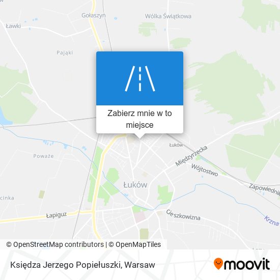 Mapa Księdza Jerzego Popiełuszki