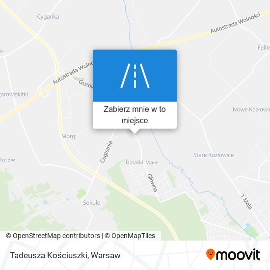 Mapa Tadeusza Kościuszki