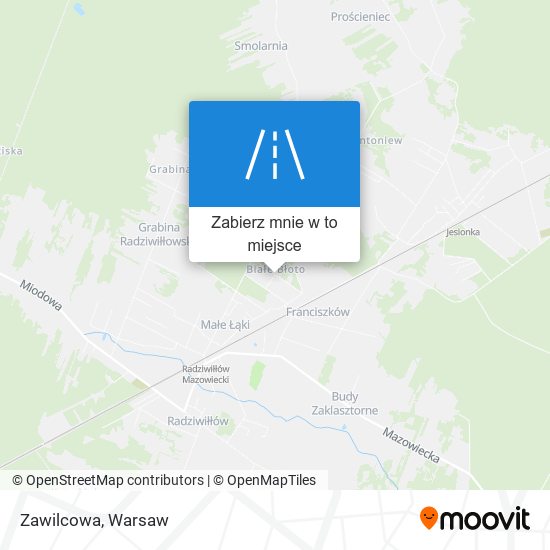 Mapa Zawilcowa