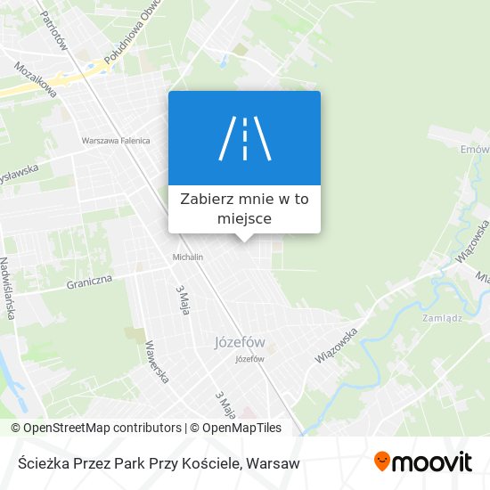 Mapa Ścieżka Przez Park Przy Kościele