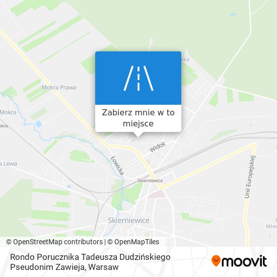 Mapa Rondo Porucznika Tadeusza Dudzińskiego Pseudonim Zawieja