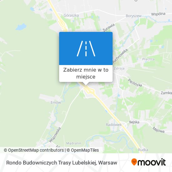 Mapa Rondo Budowniczych Trasy Lubelskiej