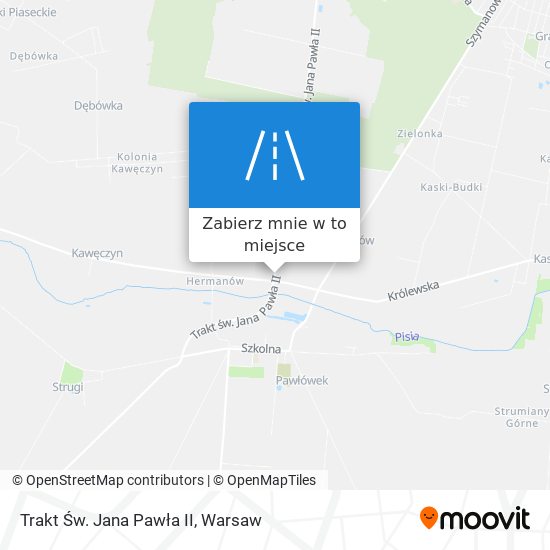 Mapa Trakt Św. Jana Pawła II