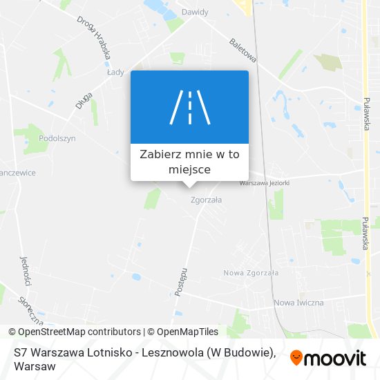 Mapa S7 Warszawa Lotnisko - Lesznowola (W Budowie)