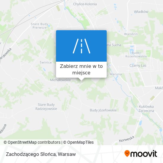 Mapa Zachodzącego Słońca