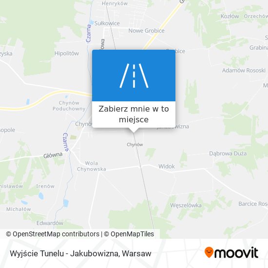 Mapa Wyjście Tunelu - Jakubowizna